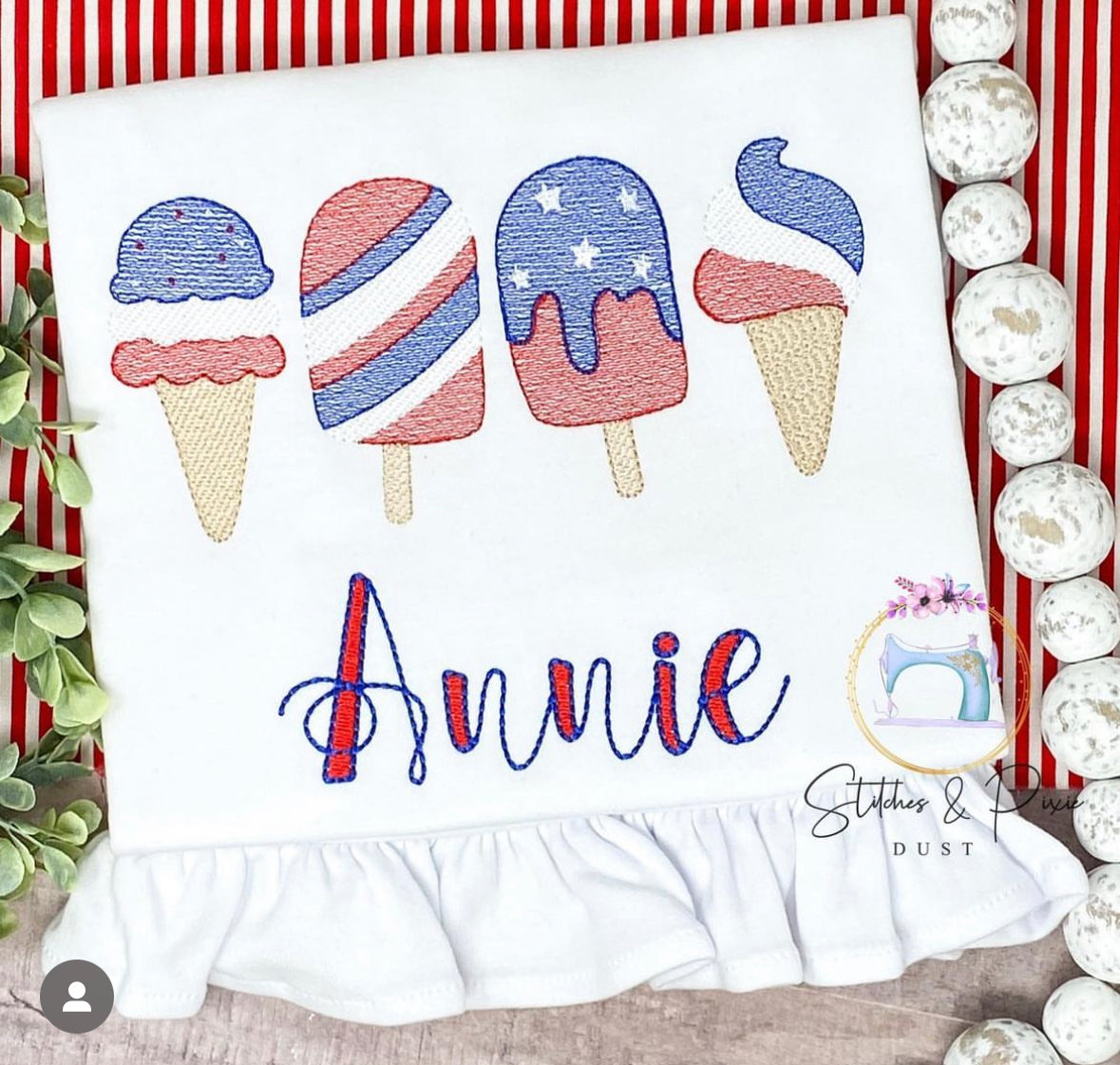 Star Spangled Ice Cream Set Sketch