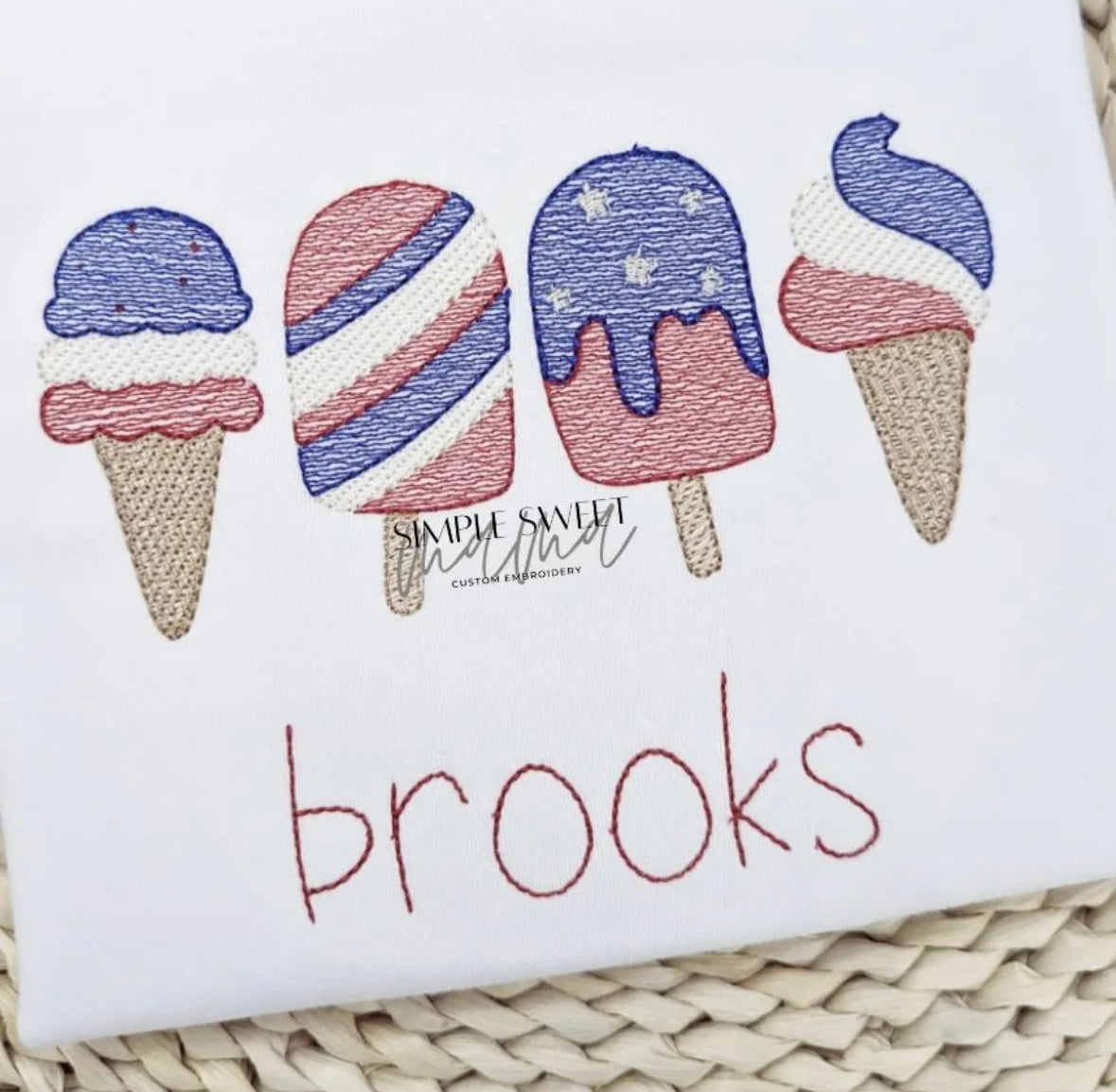 Star Spangled Ice Cream Set Sketch