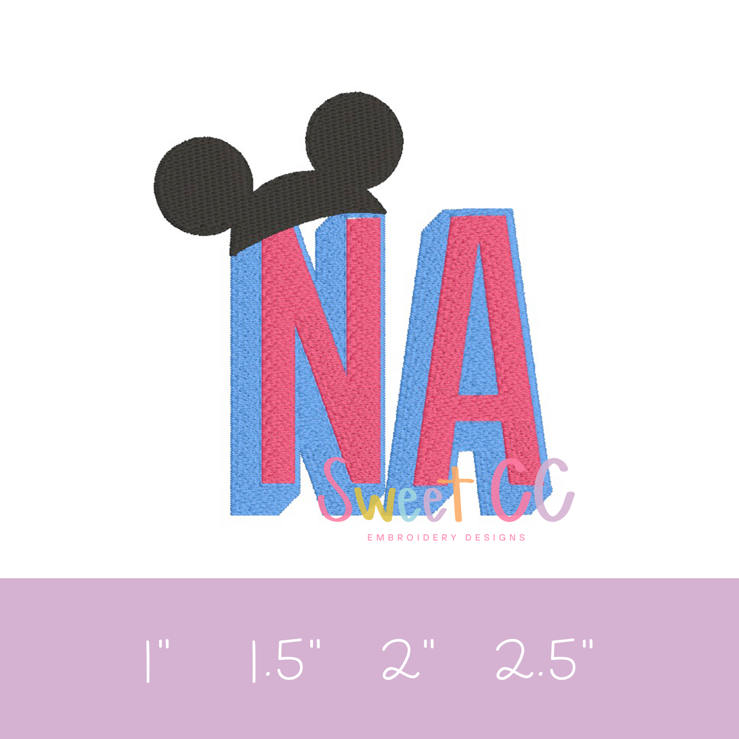 Mouse Ears Monogram Topper