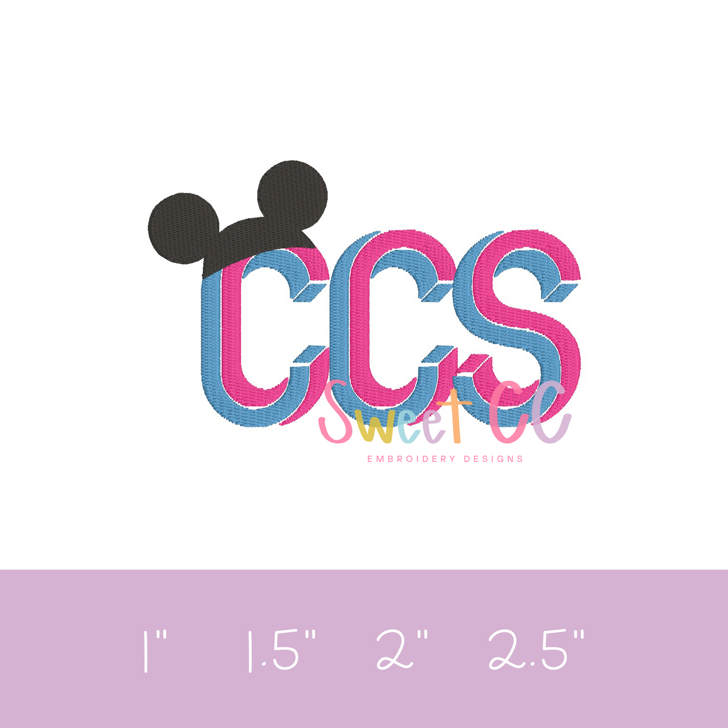 Mouse Ears Monogram Topper