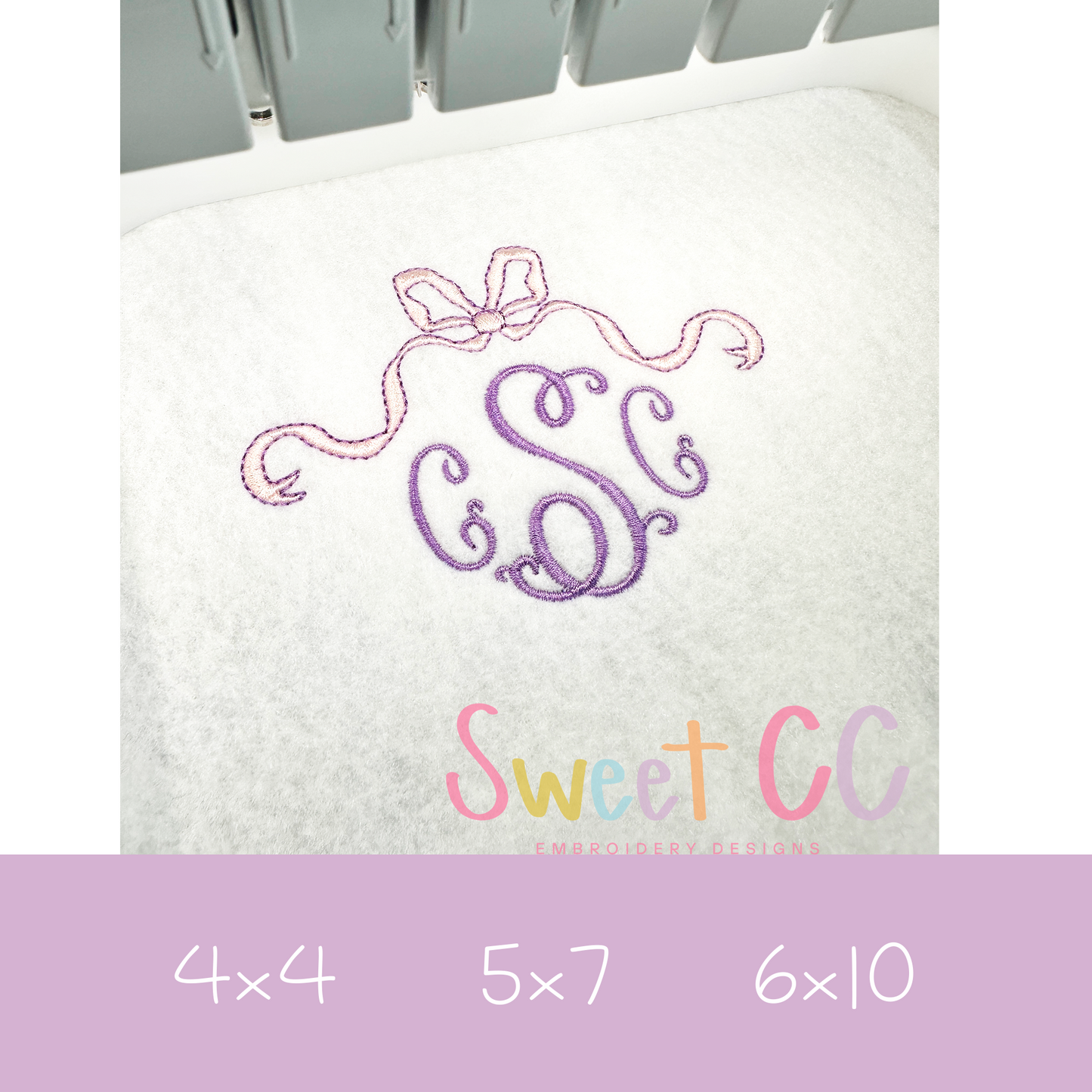 Heirloom Bow Monogram Frame
