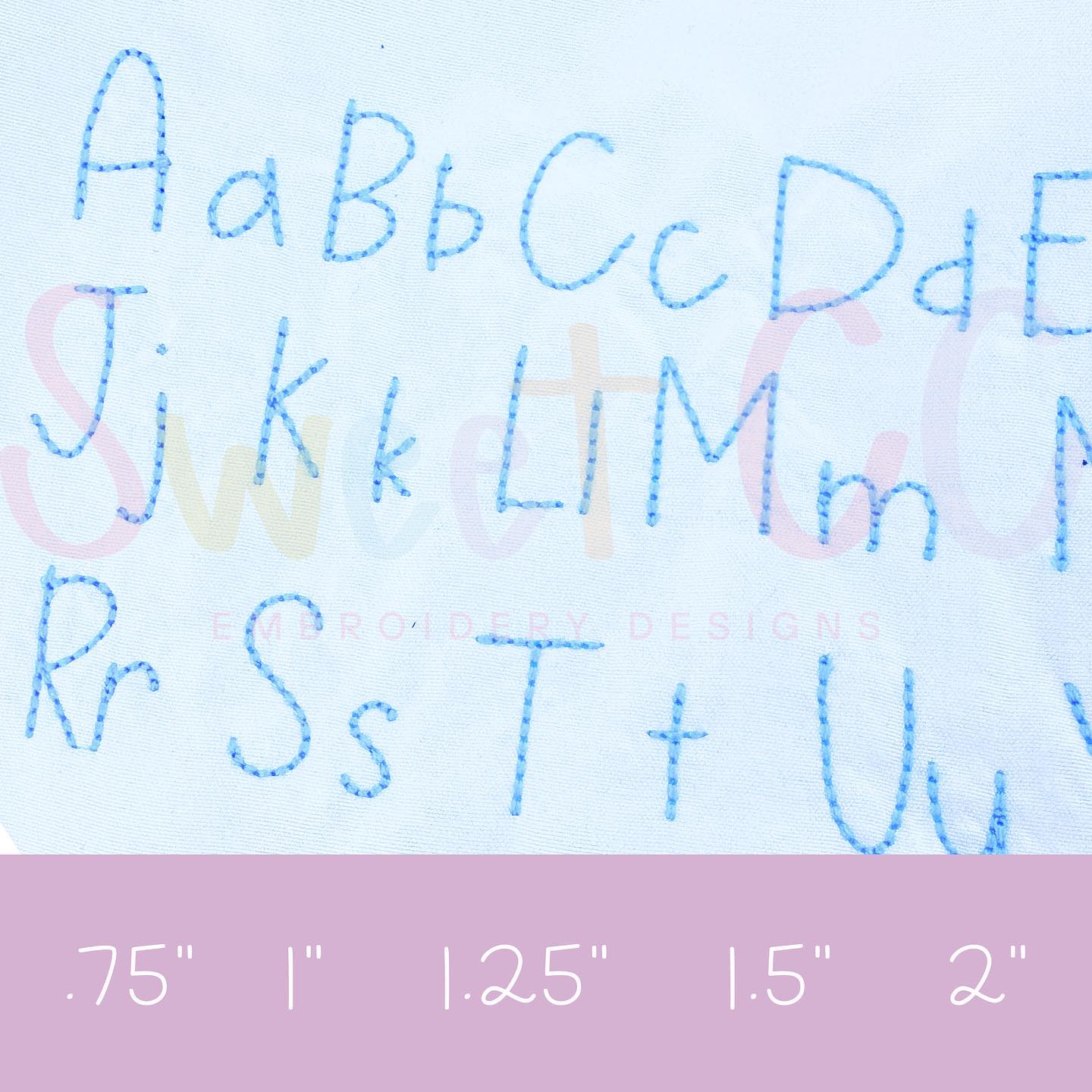 Carter Bean Stitch Font