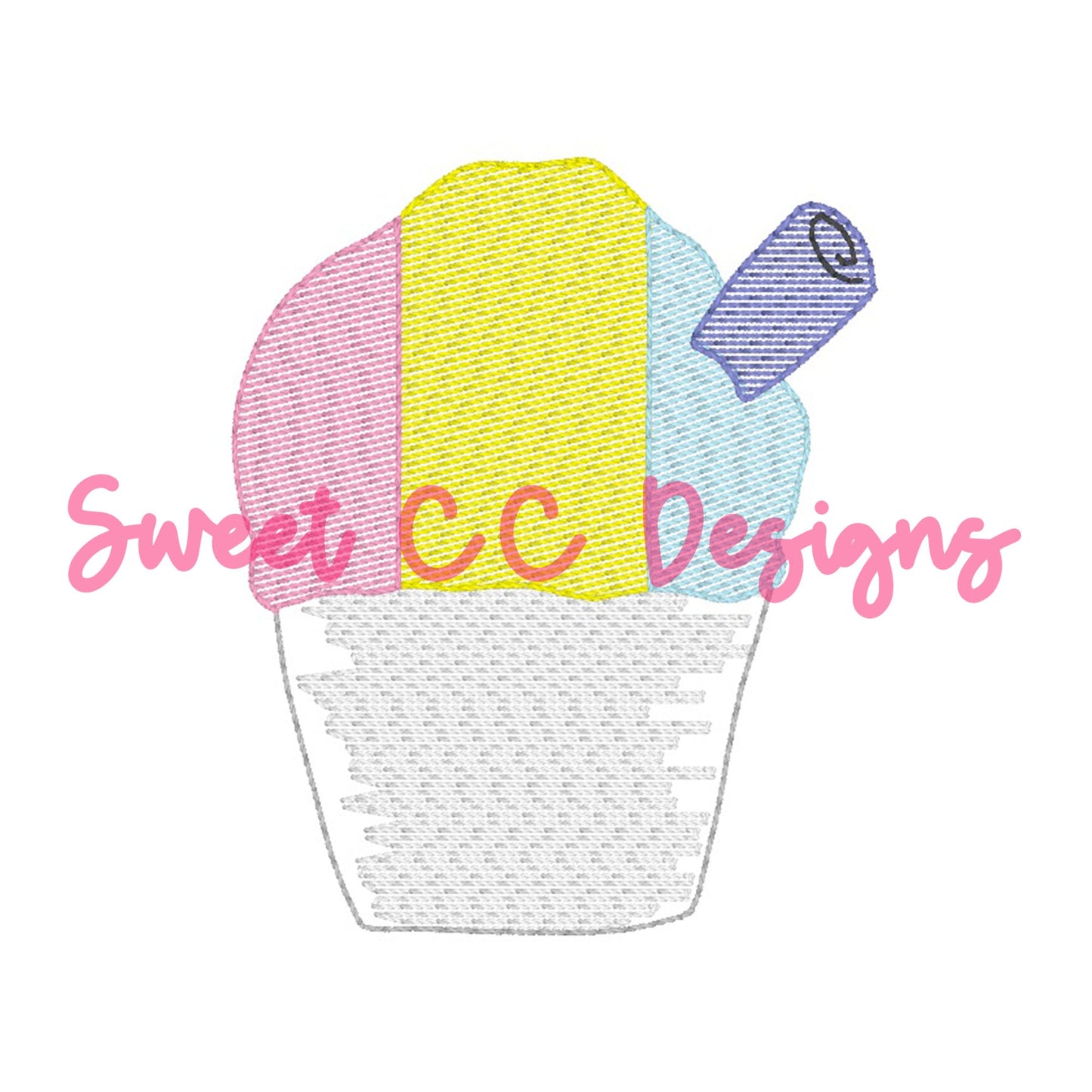 Rainbow Snow Cone Sketch
