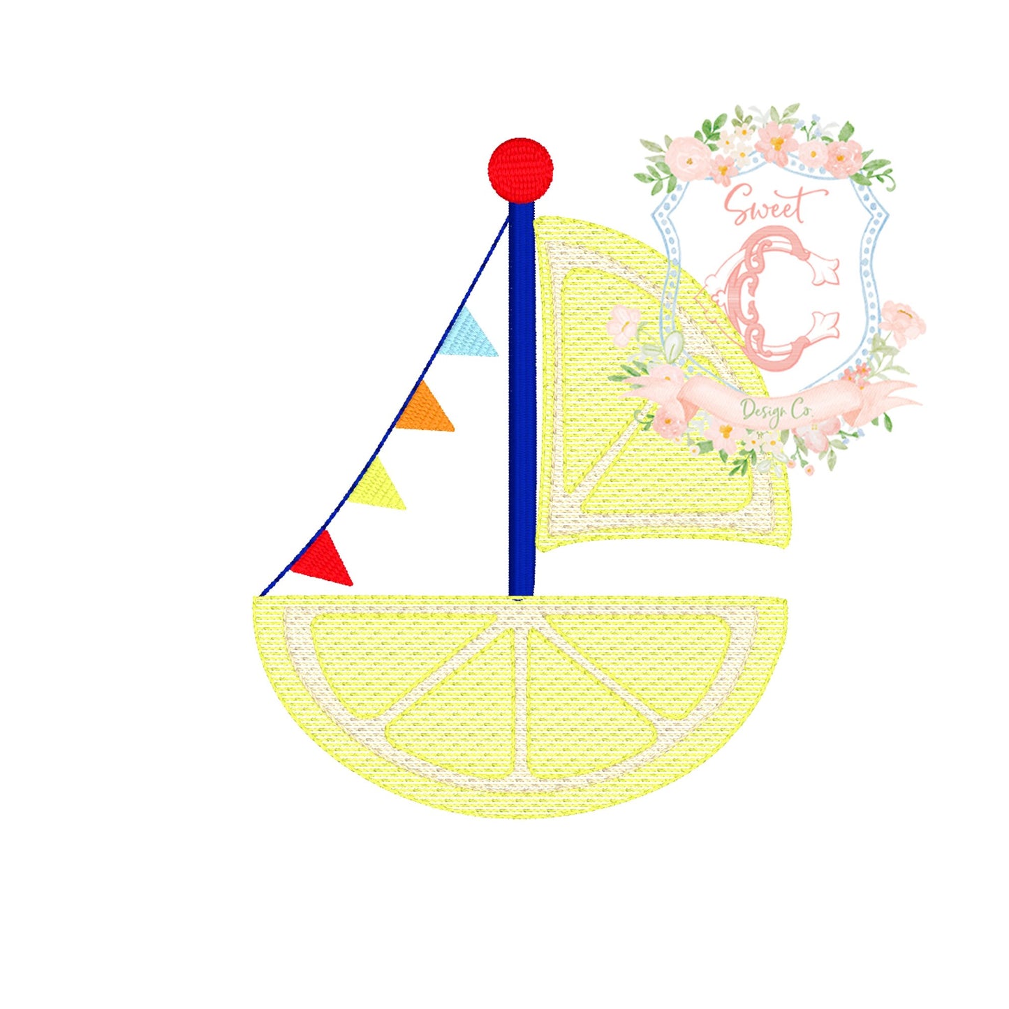 Summer Lemon Sailboat Sketch