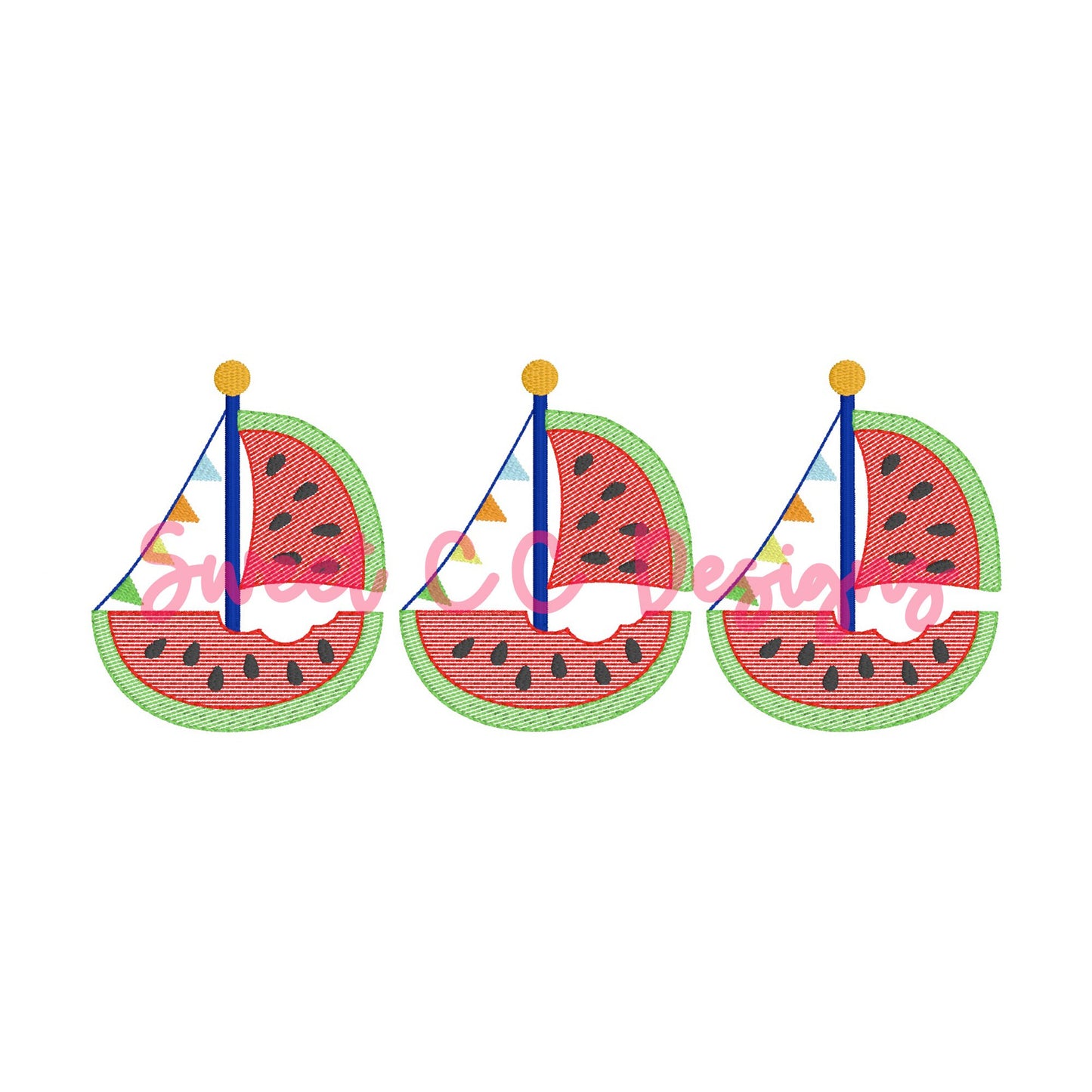 Fruit Sailboat Sketch Trio Bundle