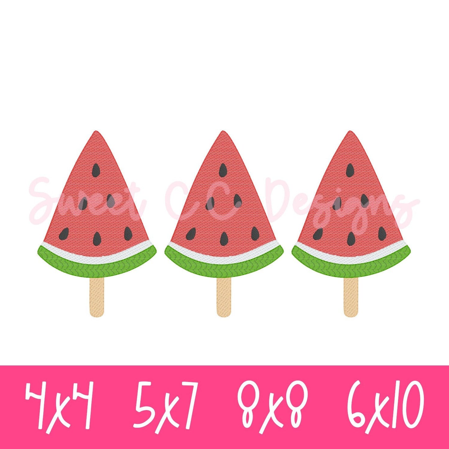 Watermelon Popsicle Sketch Trio
