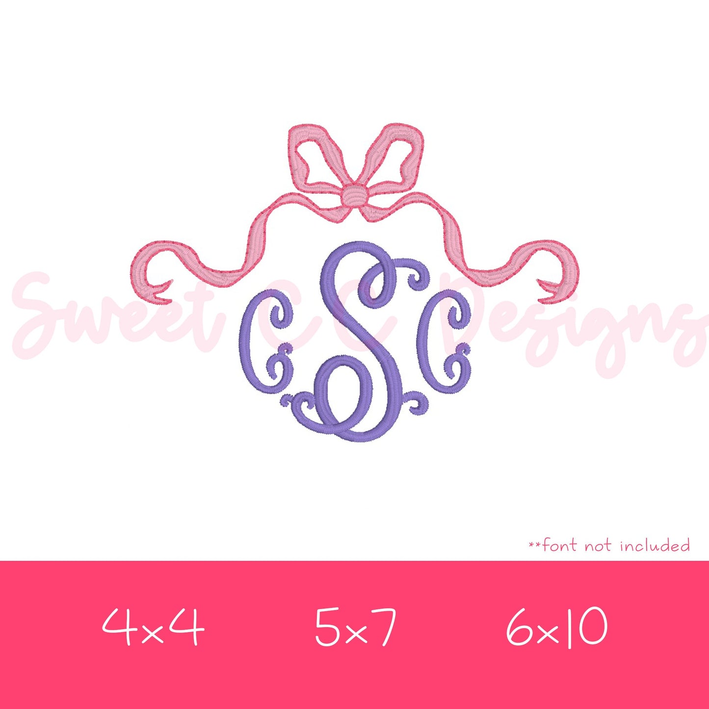 Heirloom Bow Monogram Frame