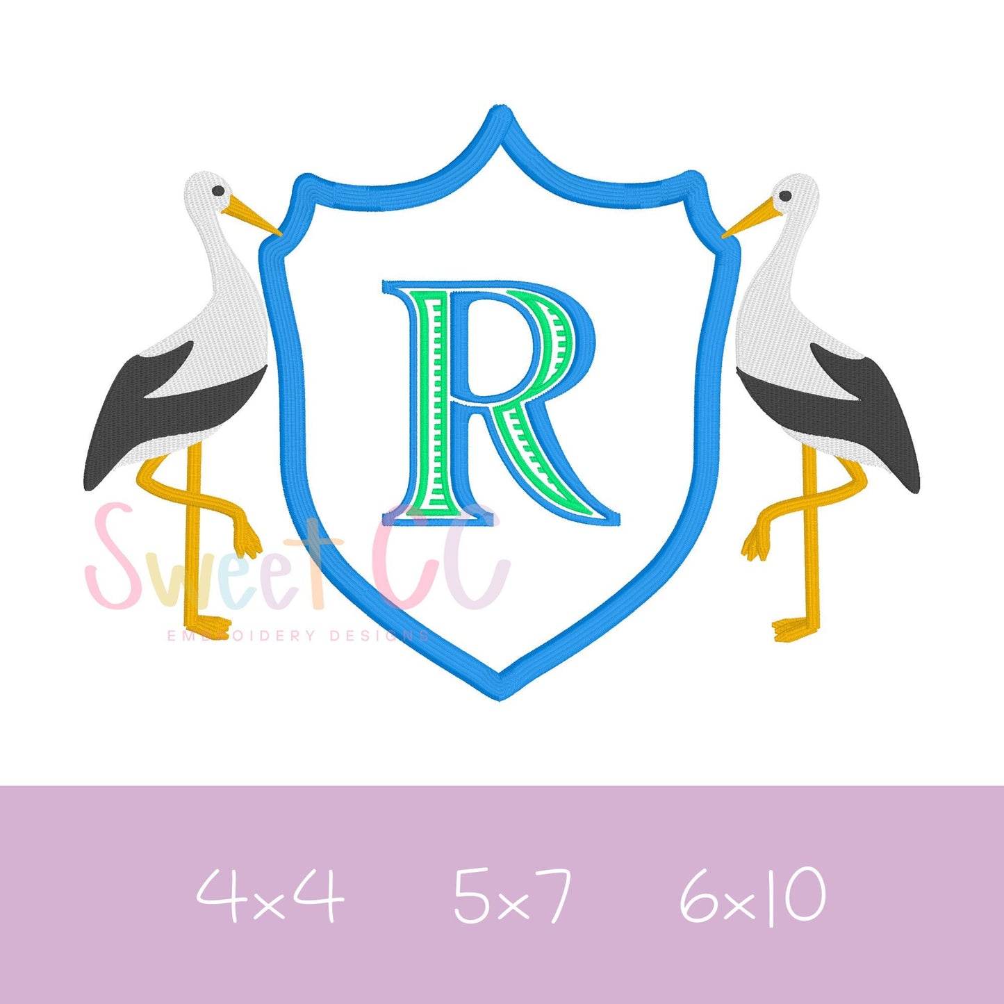 Stork Monogram Frame