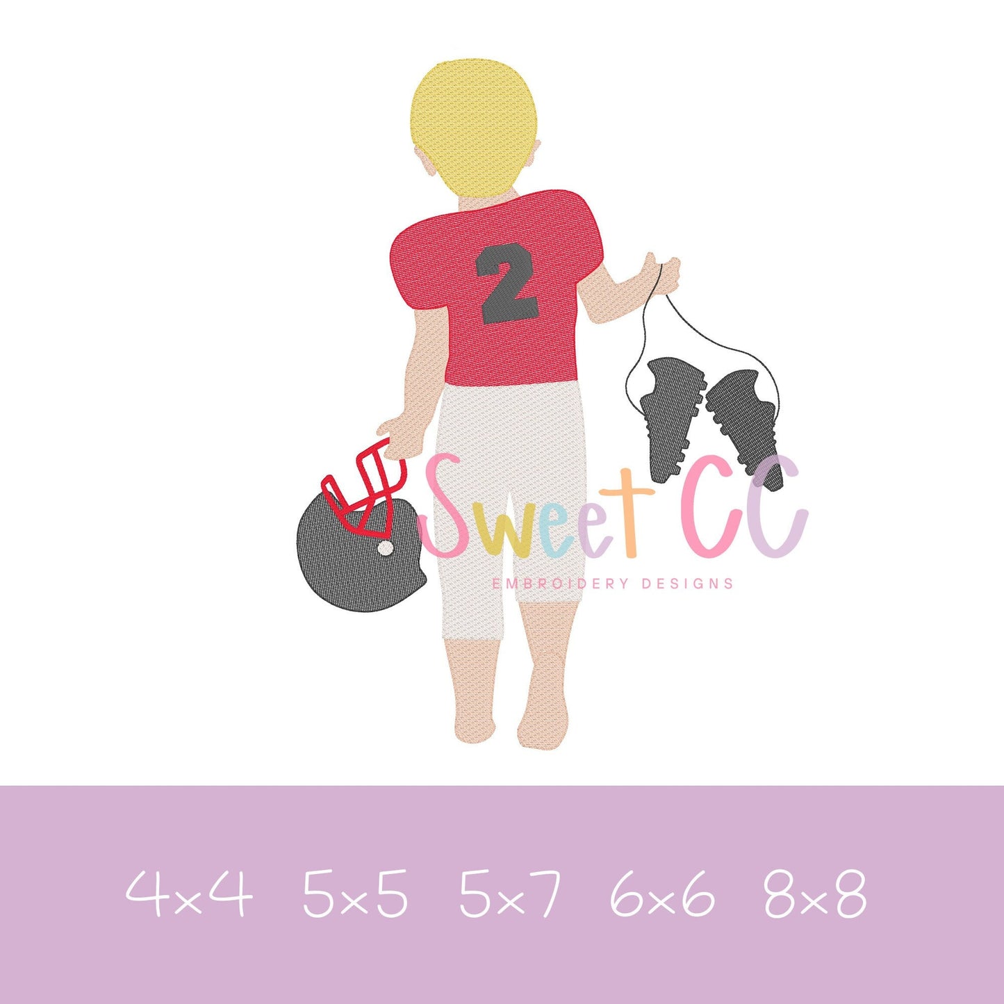 Barefoot Tiny Football Player Sketch Stitch Machine Embroidery Design 4x4 5x5 5x7 6x6 8x8 Boy football fall sports