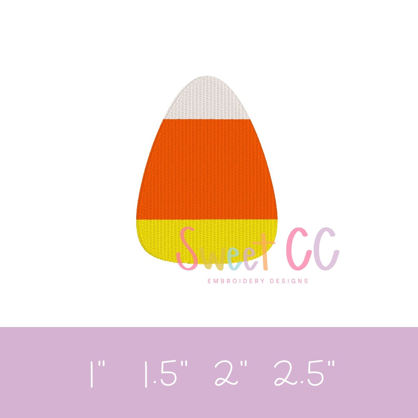 Candy Corn Mini Fill Machine Embroidery Design 1" 1.5" 2" 2.5" halloween candy