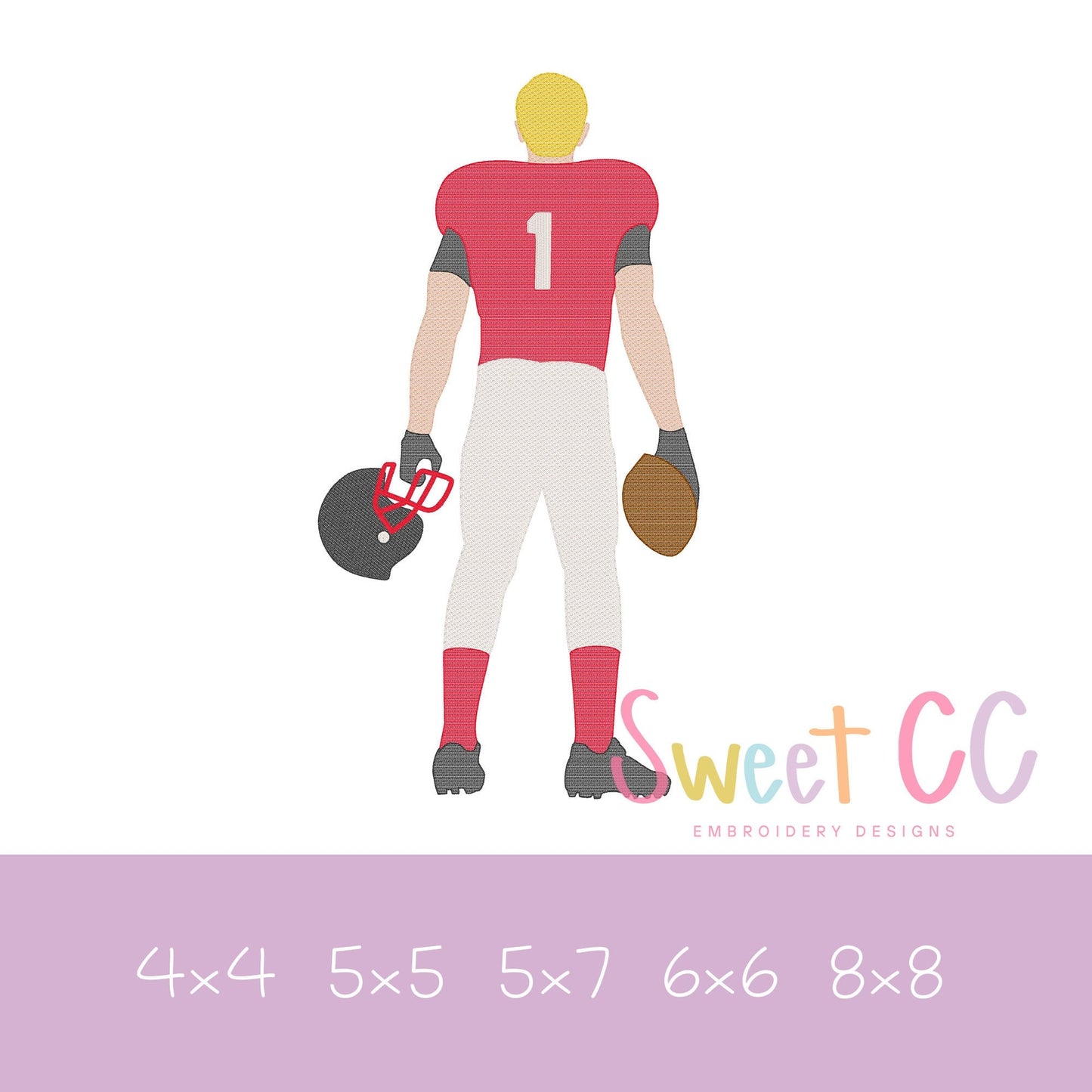 Football Player Sketch Stitch Machine Embroidery Design 4x4 5x5 5x7 6x6 8x8 Boy football fall sports