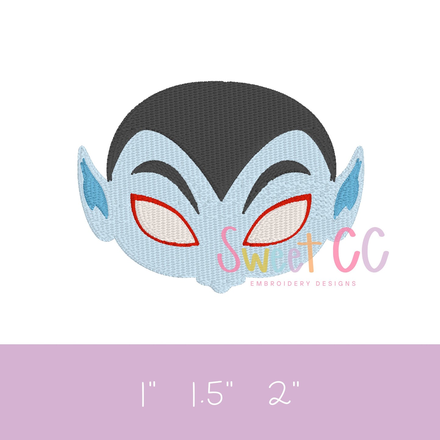 Monster Mask Bundle Mini Fill Stitch Machine Embroidery Design 1" 1.5" 2" halloween cat vampire pumpkin