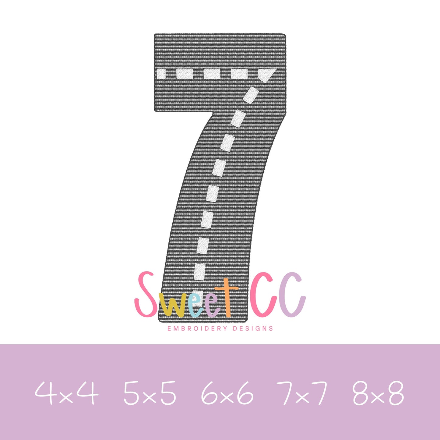 Race Track Numbers 0-9 Bundle Sketch Stitch Embroidery Design 4x4, 5x5, 6x6, 7x7, 8x8 cars racing go cart 1, 2, 3, 4, 5, 6, 7, 8, 9