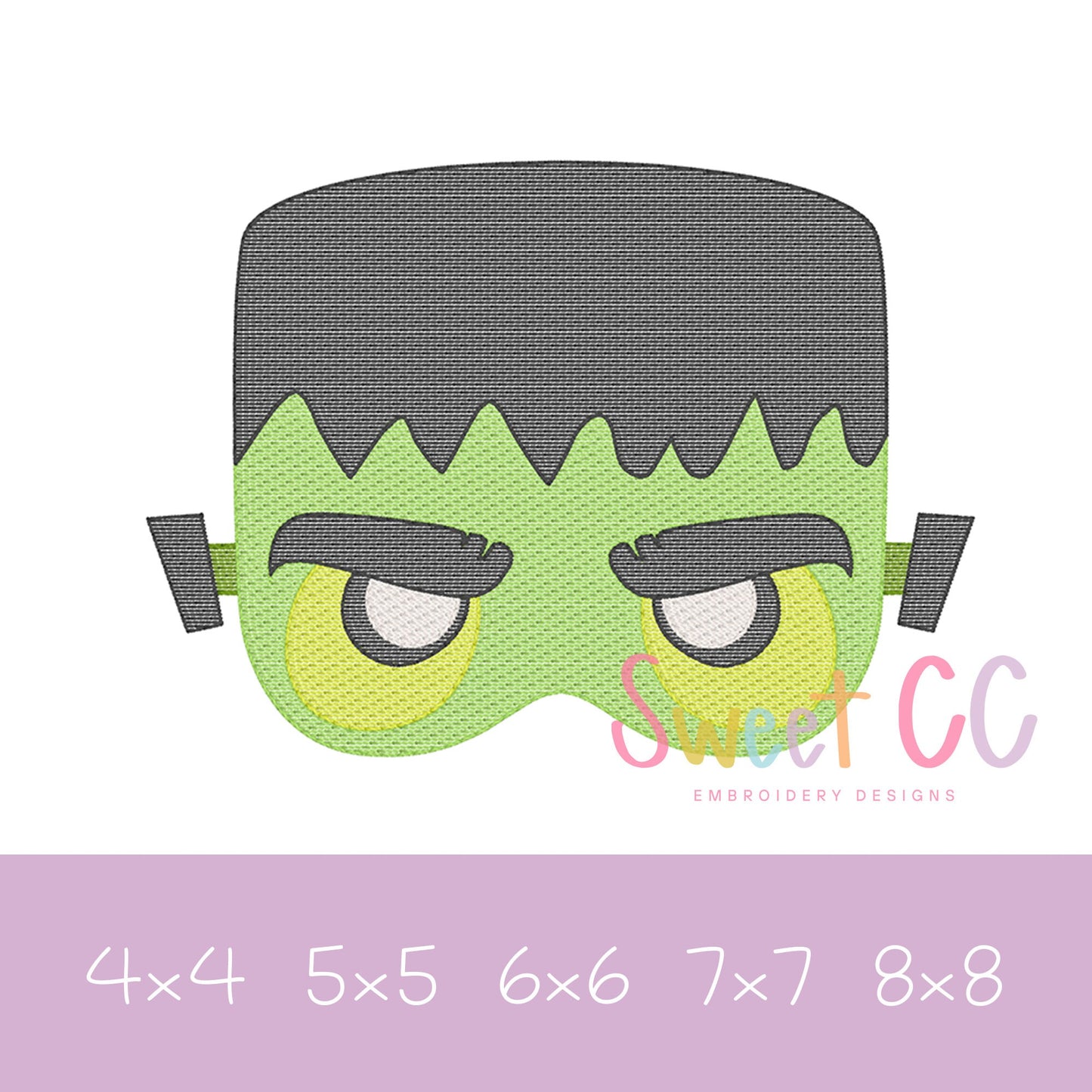 Monster Mask Bundle Sketch Stitch Machine Embroidery Design 4x4 5x5 6x6 7X7 8x8 halloween cat vampire pumpkin