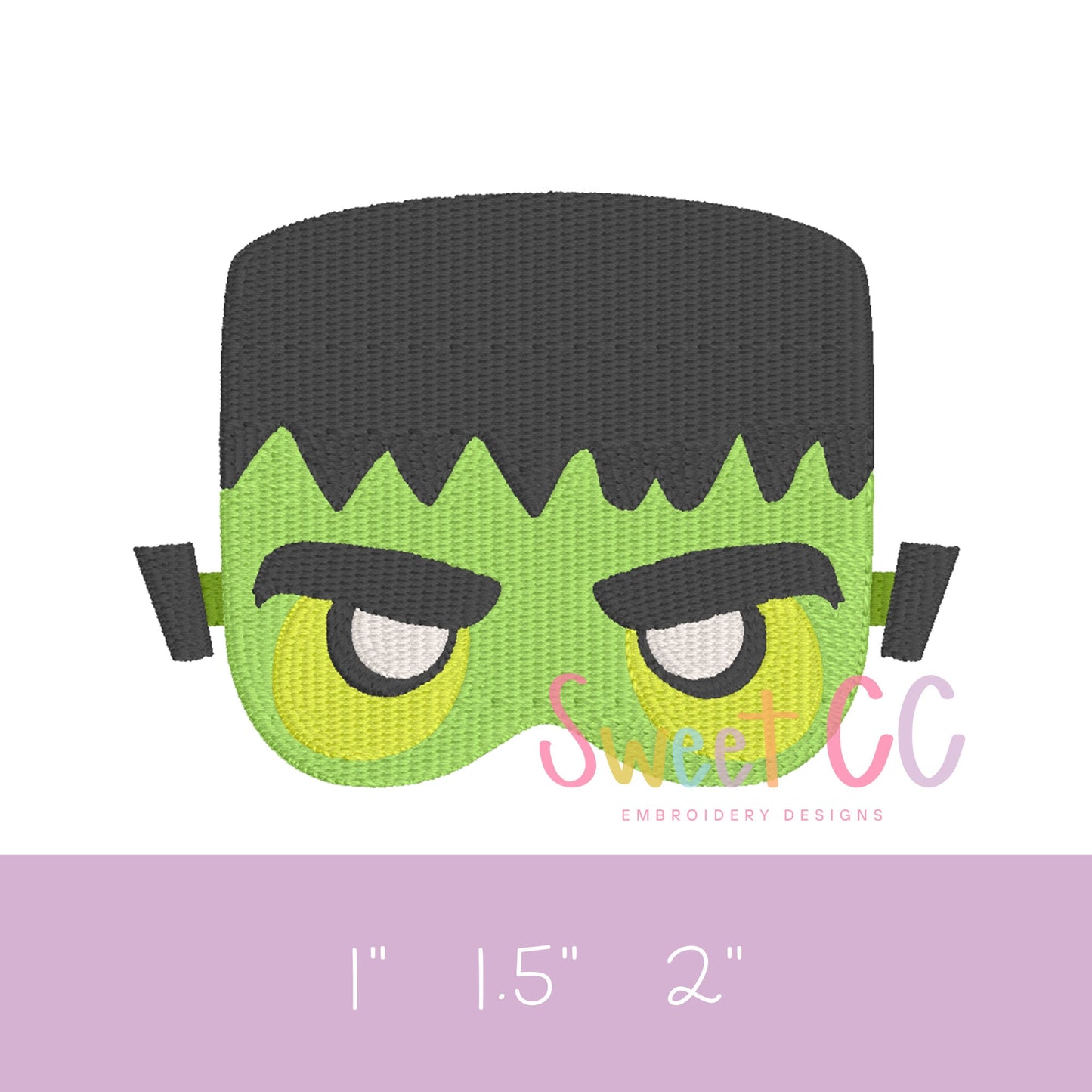 Monster Mask Bundle Mini Fill Stitch Machine Embroidery Design 1" 1.5" 2" halloween cat vampire pumpkin