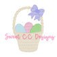 Easter Basket with Bow Sketch