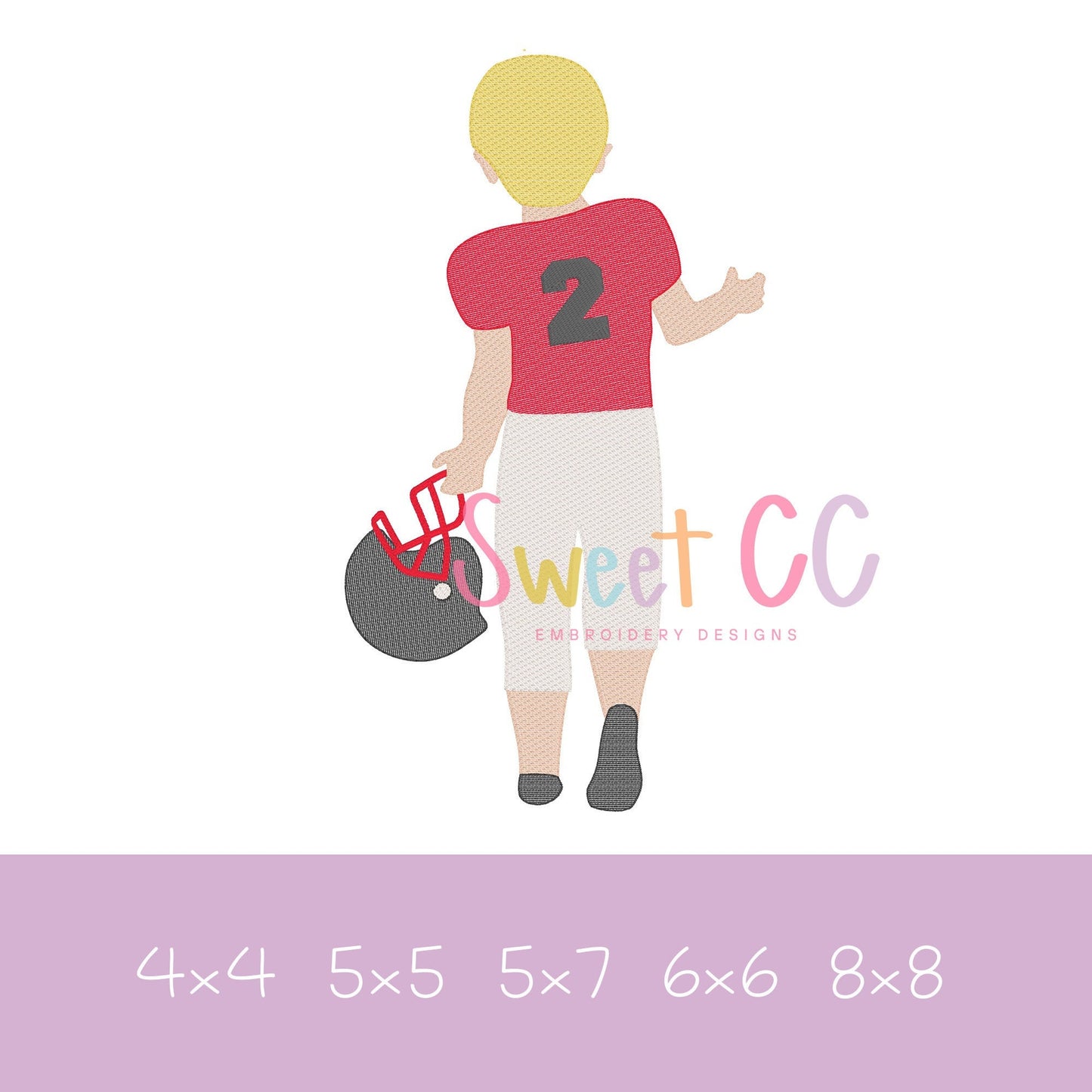Tiny Football Player Sketch Stitch Machine Embroidery Design 4x4 5x5 5x7 6x6 8x8 Boy football fall sports