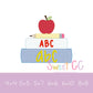 Book Stack Bean Stitch Applique Machine Embroidery Design 4x4 5x5 5x7 6x6 6x10 8x8 Boy girl teacher student