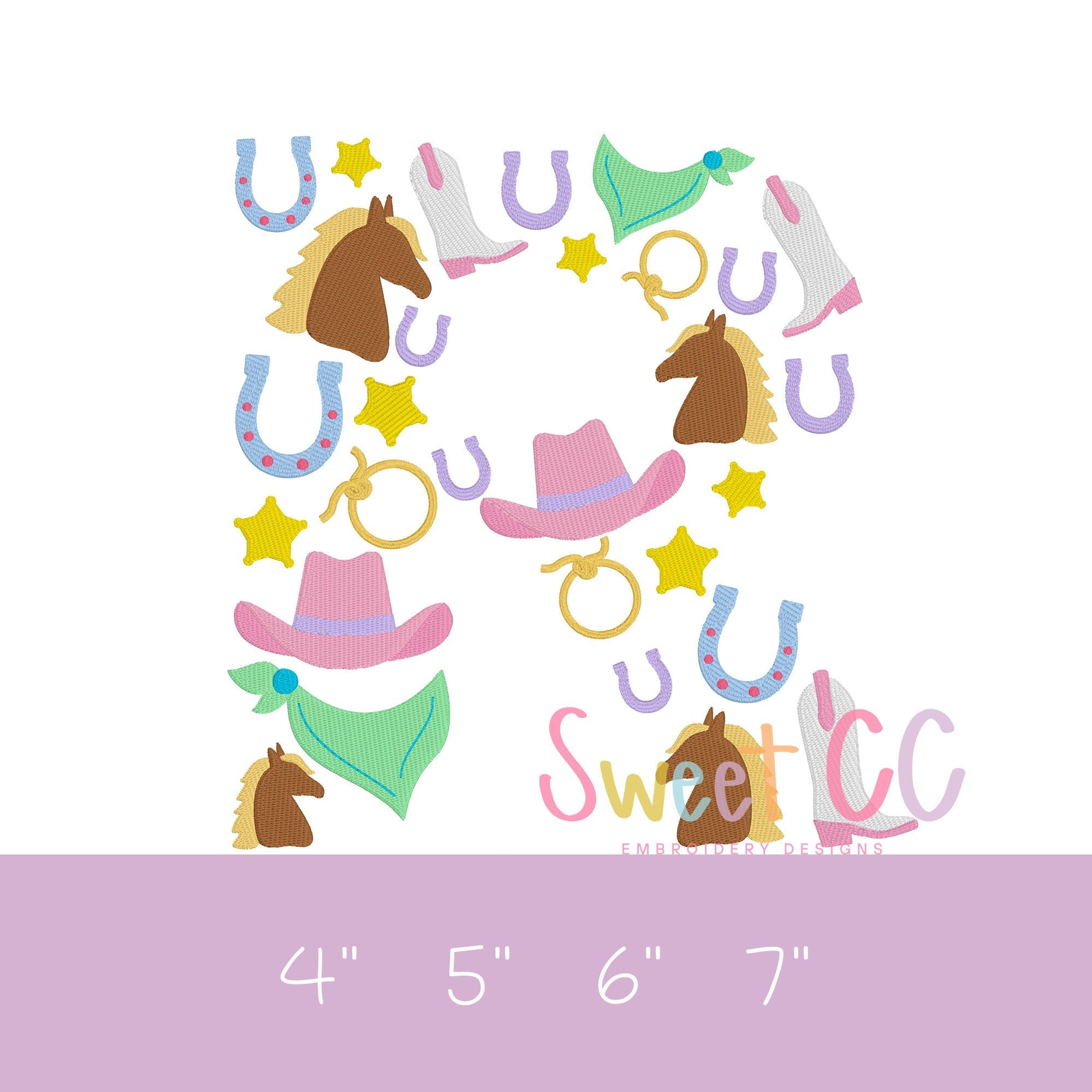 Letter R Western Font Fill Stitch Machine Embroidery Design 4