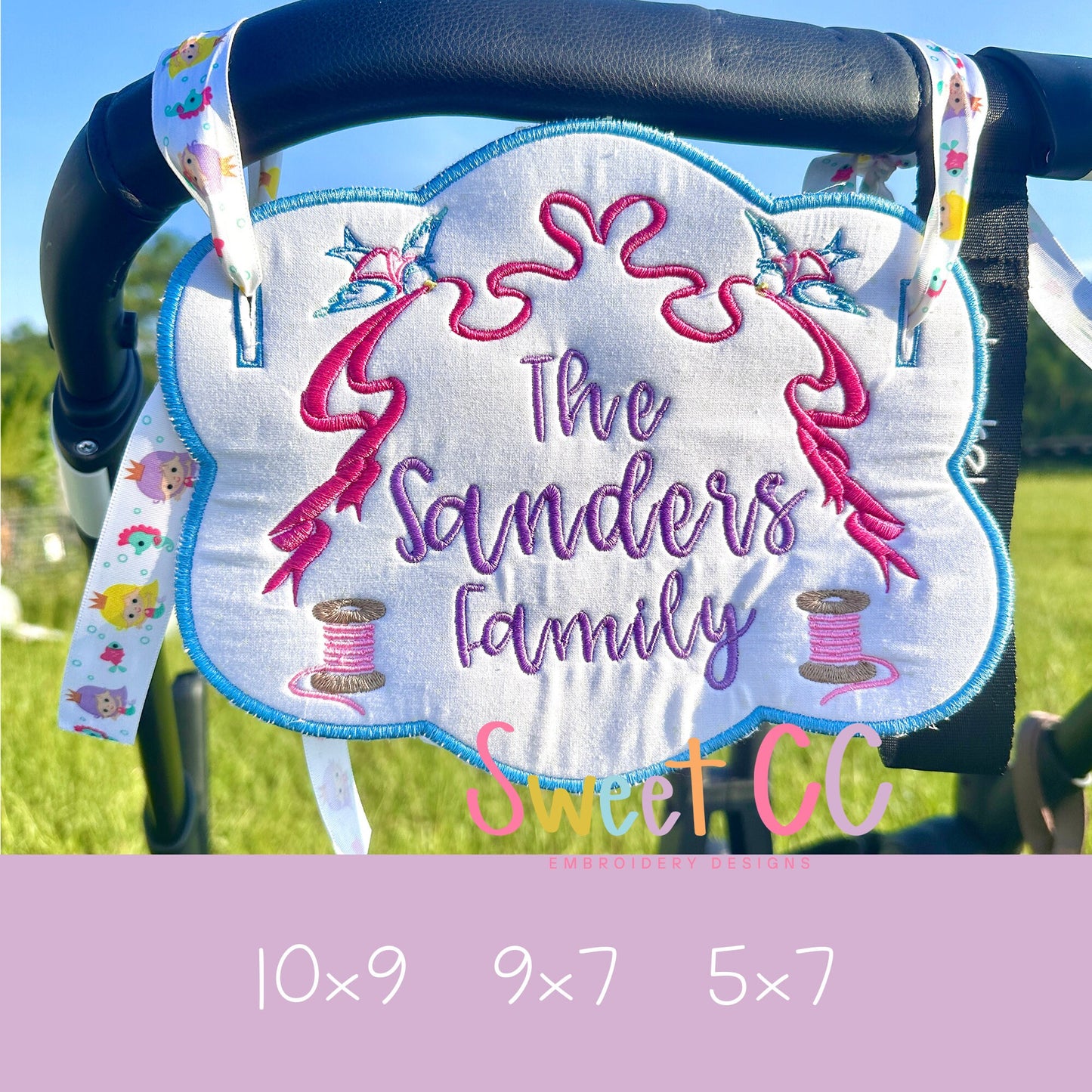 In The Hoop Stroller Tag 5x7 9x7 10x8 ITH