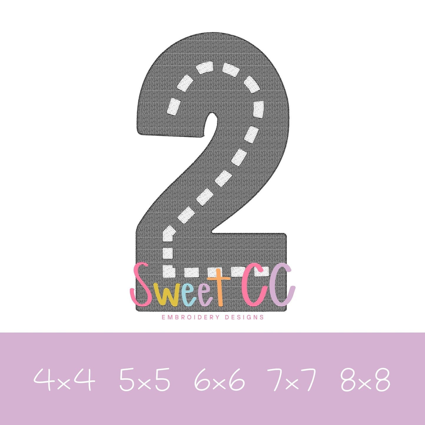 Race Track Number 2 Sketch Stitch Embroidery Design 4x4, 5x5, 6x6, 7x7, 8x8 cars racing go cart