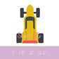 Race Cars Mini Fill Stitch Embroidery Design 1", 1.5", 2", 2.5" cars racing go cart, Grand Prix